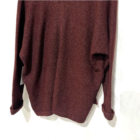Pink Clover Open Front Relaxed Cardigan Sweater Burgundy Red Womens Large NEW - Picture 7 of 12